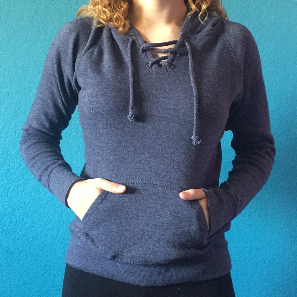 Lace up hoodie